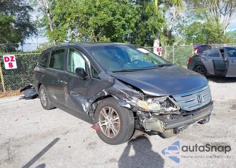 2011 Honda Odyssey Ex-L from USA, damaged, VIN 5FNRL5H63BB024107